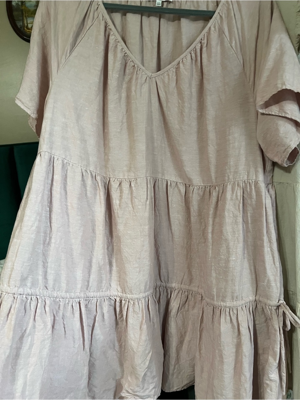 Madewell Light pink Tiered Mini Dress so cute!!